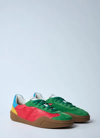 Acne Studios Men Leather Low-top Sneakers In Multi