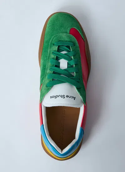 Acne Studios Men Leather Low-top Sneakers In Multi