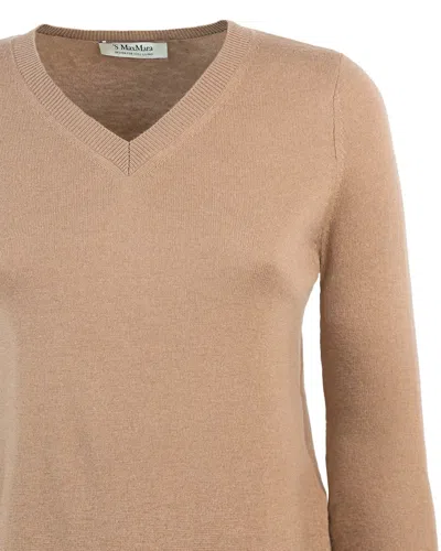 S Max Mara Camel Identifiable Jersey In Brown