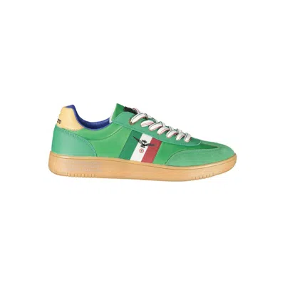 Esercito 1659 Green Leather Men Sneaker In Gray