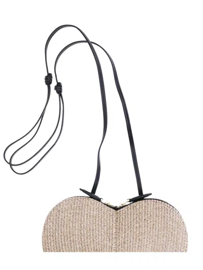 Alaïa Women Le Coeur Paper Straw Shoulder Bag