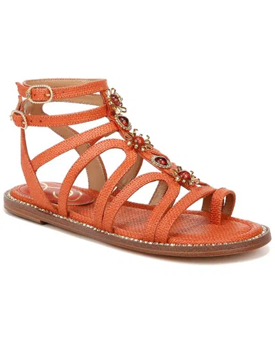 Sam Edelman Tianna Gladiator Sandal Terra Orange Weave In Brown