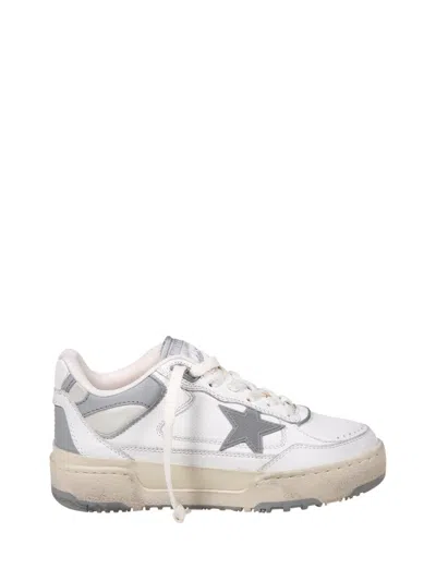 Golden Goose Leather Sneakers With Star Detail In Multi