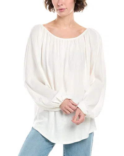 Weworewhat Off-the-shoulder Linen-blend Top