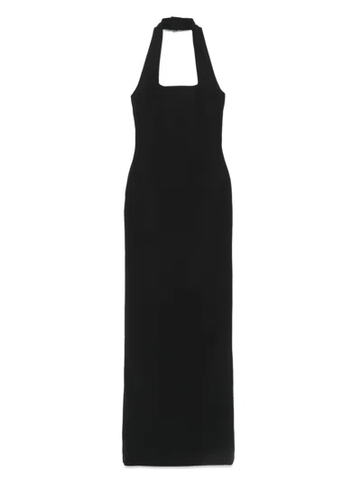 Solace London Kleid Mit Eckigem Ausschnitt In Black