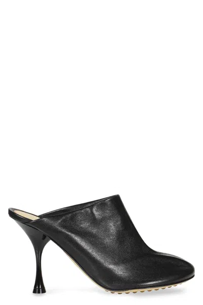 Bottega Veneta 90mm Leather Mules In Black