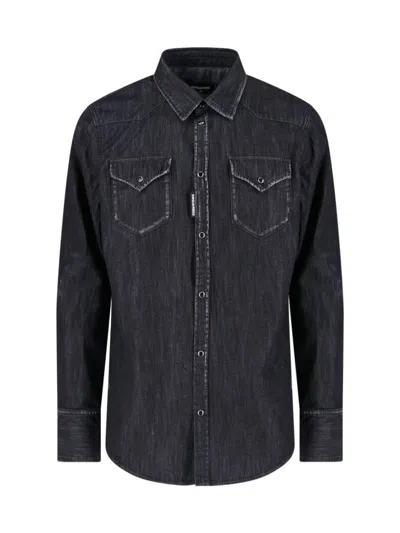 Dsquared2 Collared Shirt With Pockets And Long Sleeves