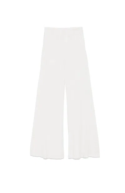 Fabiana Filippi Wide-leg Pants With Fluid Silhouette In White