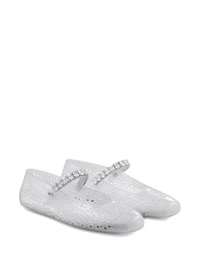 Jimmy Choo Transparent Rubber The Jelly Ballerinas In Transparent