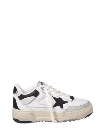 Golden Goose Forty2 Leather Sneakers With Black Star And Heel Tab Shoes In Multi