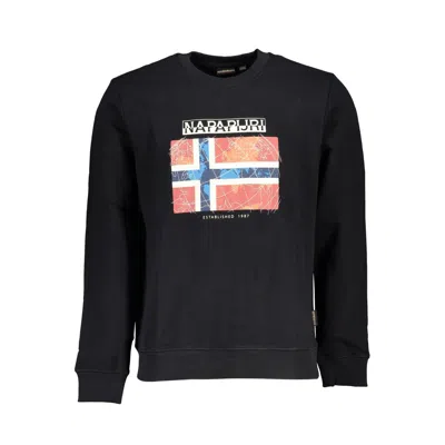 Napapijri Black Cotton Men Sweater In Black
