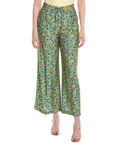 See U Soon Paisley Wide Leg Pant In Green