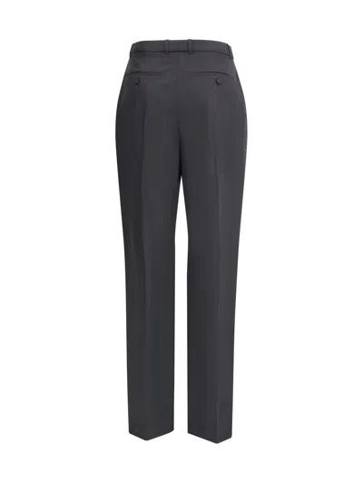 Alexander Mcqueen Wool Trousers Satin Stripes In Black