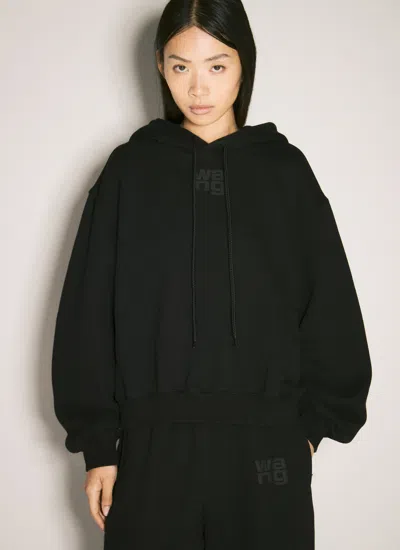 Alexander Wang Essential Terry Hoodie In Black