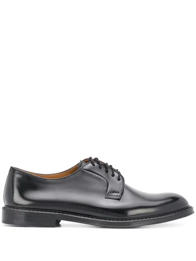 Doucal's Man Lace-up Shoes Black Size 9 Calfskin