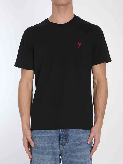 Ami Alexandre Mattiussi Logo-embroidered Organic Cotton-jersey T-shirt