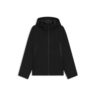 Hugo Boss Gore-tex Waterproof Windbreaker Jacket With Inner Zipped Pocket In Black