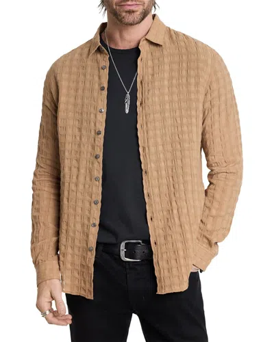John Varvatos Button Slim Fit Shirt In Brown