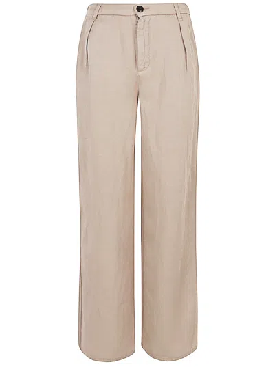 I Love My Pants Kaylie Linen Blend Trousers In Brown
