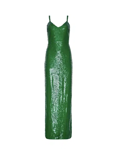 L Agence Karma Sequin Maxi Dress In Green