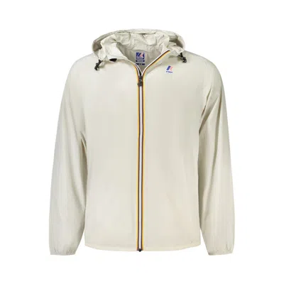 K-way Beige Polyamide Men Jacket In Gray