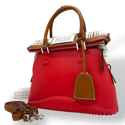 Pre-owned Maison Margiela Color Rubber Leather Canvas Handbag Shoulder Bag ()