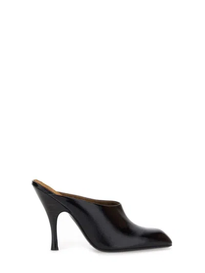Khaite Colt 100 Leather Mules In Black