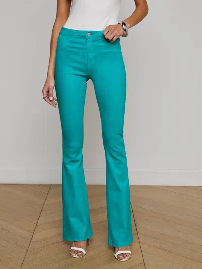 L Agence Selma Baby Bootcut Jean In Green Jasper In Green