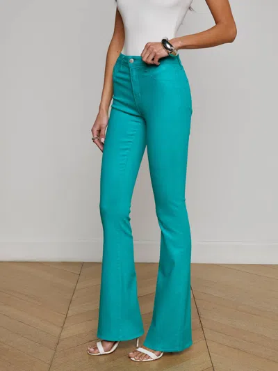 L Agence Selma Baby Bootcut Jean In Green Jasper In Green