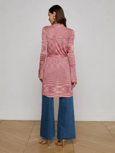 L Agence Neve Cardigan In Pink