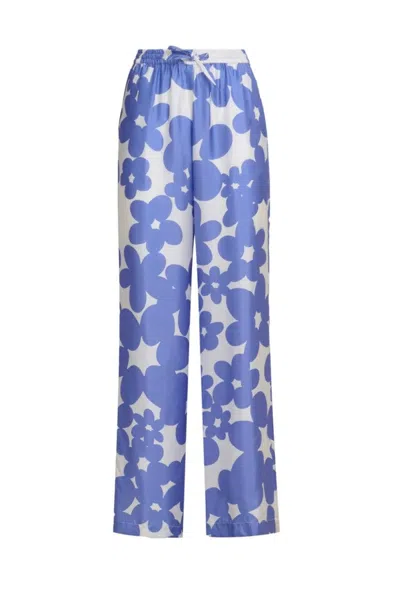 Marni Floral Trousers In Purple