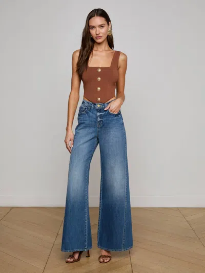 L Agence Saga Top In Brown