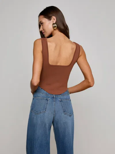 L Agence Saga Top In Brown