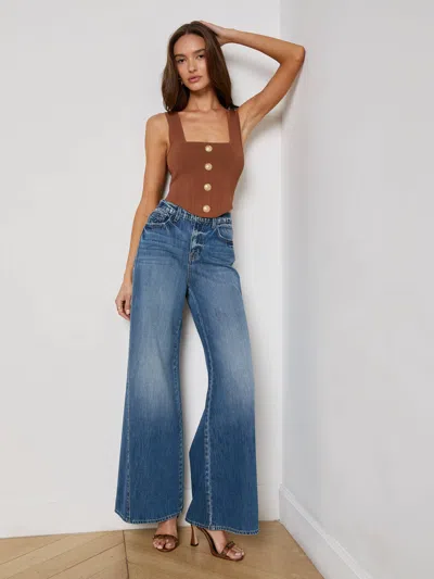 L Agence Saga Top In Brown