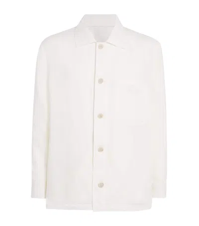 Eleventy X Harrods Linen Overshirt In White