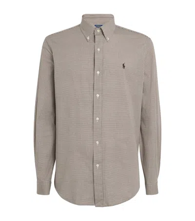 Polo Ralph Lauren Cotton-blend Check Shirt In Gray