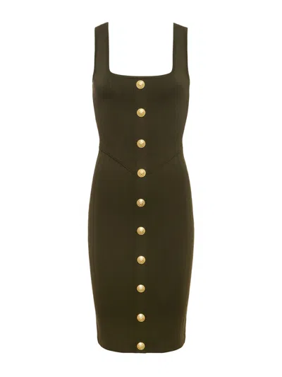 L Agence Soleil Knit Dress In Green