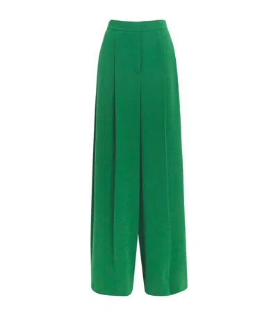 Max Mara Cady Wide-leg Trousers In Green