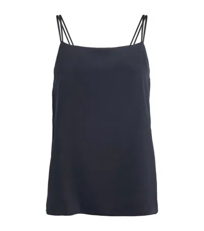 Max Mara Stretch-silk Cami Top In Black