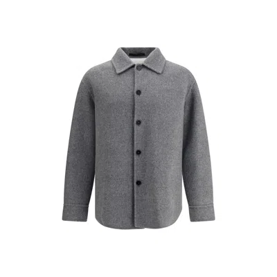 Jil Sander Men Shirt Jacket In Gray