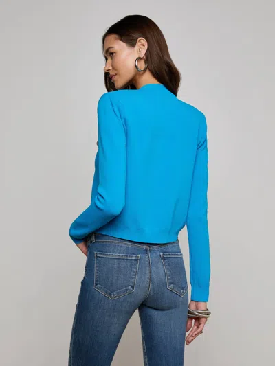 L Agence Toulouse Cardigan In Blue