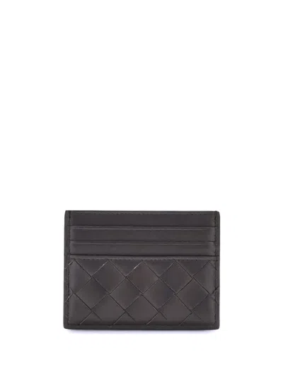 Bottega Veneta Intrecciato Credit Card Case In Black