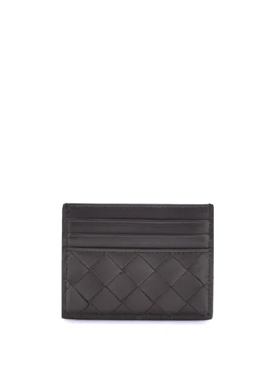 Bottega Veneta Intrecciato Credit Card Case In Black
