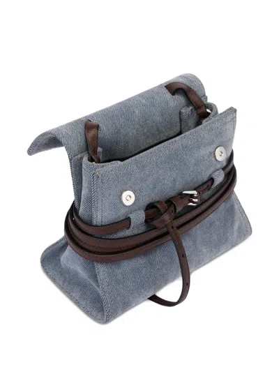 Moschino Top Handle Shoulder Bag With Detachable Belt