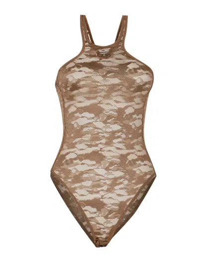 Diesel Christie-utlt Bodysuit In Brown