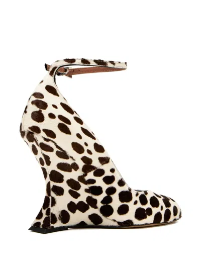 Paris Texas 110mm Leopard-print Wedge Pumps In Brown