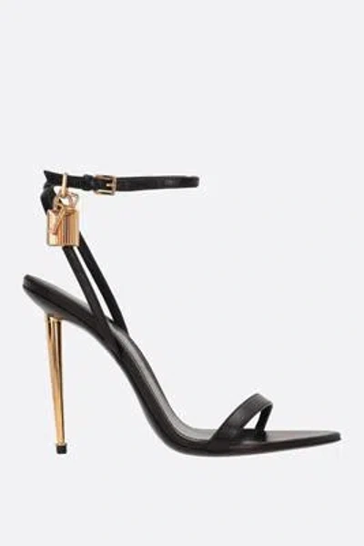 Tom Ford Padlock 85 Naked Pointy Sandals In Calf Leather