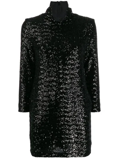 Fabiana Filippi Glitter-embellished Evening Dress With High Neckline