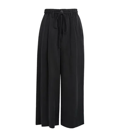 Lauren Manoogian Sanded Wide-leg Trousers In Black