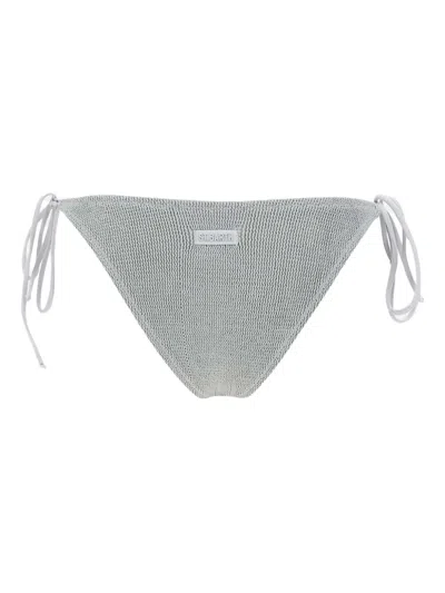 Mc2 Saint Barth Grey Marielle Lurex Swim Briefs In Gray